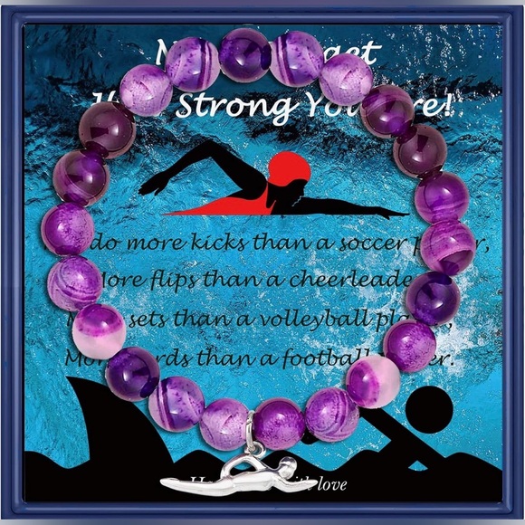 Jewelry - Angels Draw Home - Swimming Gift Bracelet NIB